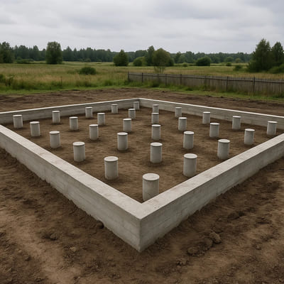 Фундамент ТИСЭ под дом 8×10